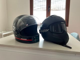 Casco Moto Shark Negro y Gris