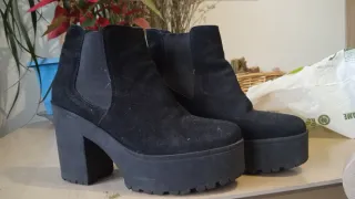 Botines Zara negros plataforma