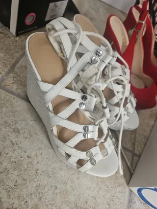 Lote completo ,zapatos Guess ,Lodi ,y Cuple Plata