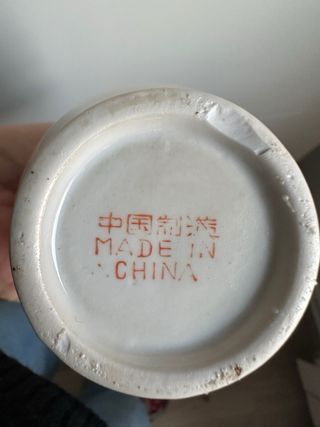 Jarrón chino coleccionistas flores pájaro