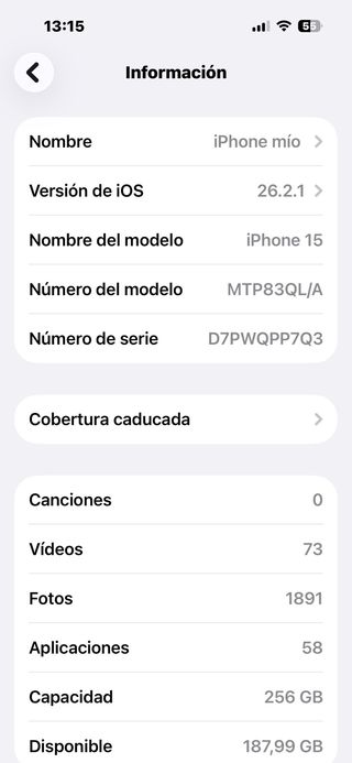 iPhone 15, 256 GB. Come nuovo. Perfetto