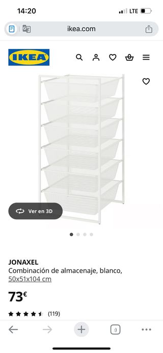 Estantería JONAXEL IKEA Blanca