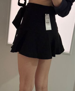 Falda Zara Negra Talla XS