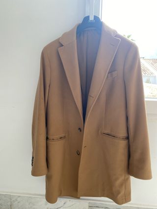 Abrigo Piel Hombre Camel