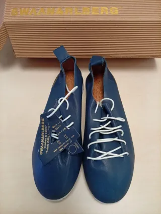 Zapatillas Swaan Piel Azul Talla 36 NUEVAS