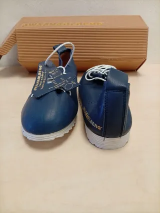 Zapatillas Swaan Piel Azul Talla 36 NUEVAS