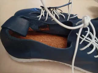 Zapatillas Swaan Piel Azul Talla 36 NUEVAS