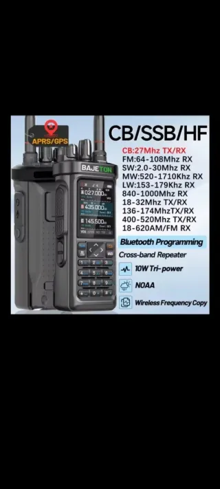 EMISORA CB-27MHZ UHF VHF AEREA HF AM/FM/USB/LSB