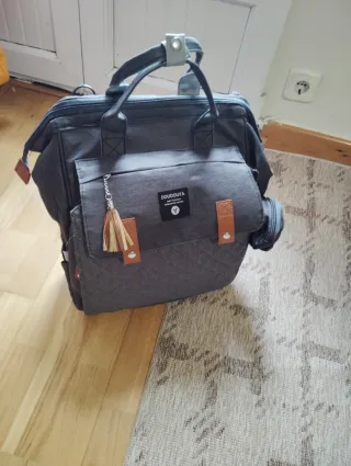 Bolso Maternal Gris Acolchado