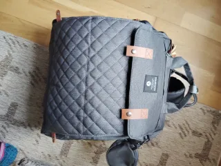 Bolso Maternal Gris Acolchado