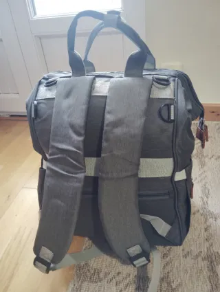 Bolso Maternal Gris Acolchado