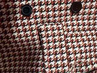 Americana cuadros gallo naranja y negro