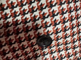 Americana cuadros gallo naranja y negro