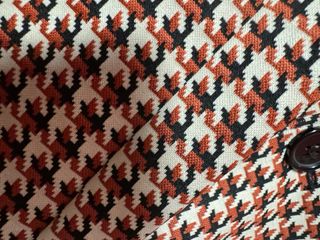 Americana cuadros gallo naranja y negro