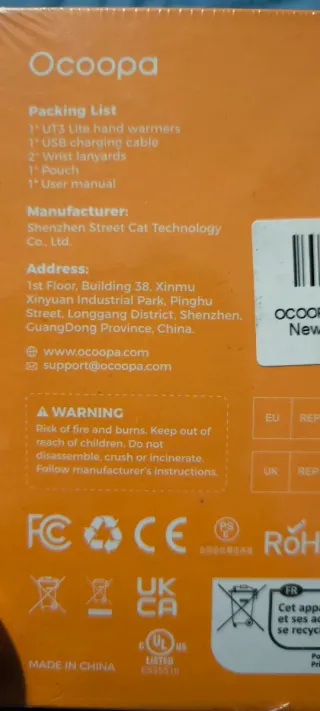 Calentador de manos OCOOPA nuevo a estrenar