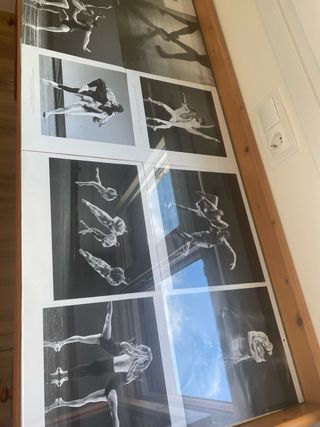 Escritorio madera pino pintado a mano