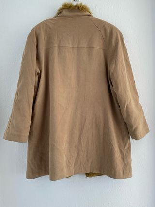 Chaqueta Y2K Vintage Pelo Sintético Beige