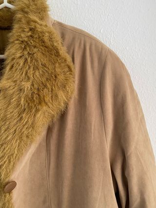 Chaqueta Y2K Vintage Pelo Sintético Beige