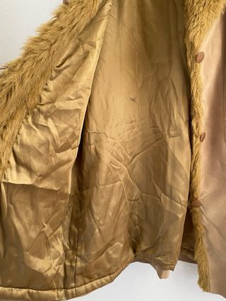 Chaqueta Y2K Vintage Pelo Sintético Beige