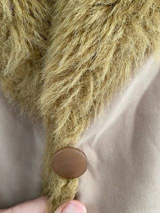 Chaqueta Y2K Vintage Pelo Sintético Beige