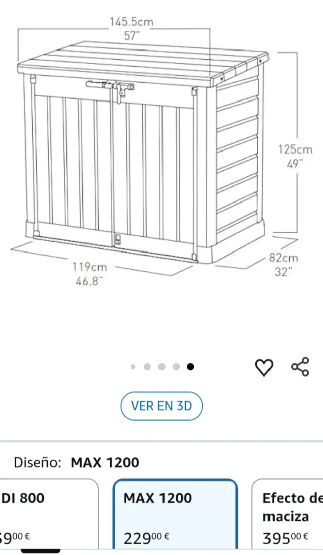 Cobertizo Jardín Keter Sio Max Beige/Verde