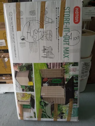 Cobertizo Jardín Keter Sio Max Beige/Verde