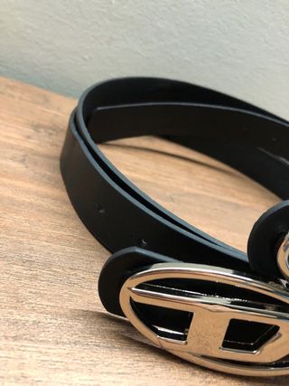 Set 2 Cinture Diesel Nere Fibbia Argento