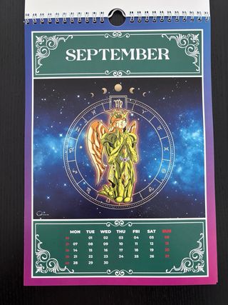 Calendario 2026 Saint Seiya.