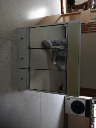 Romi espejo baño cristal y metal