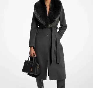 Abrigo Michael Kors Negro/Gris