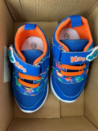 Scarpe ginnastica bimbo blu con dinosauri