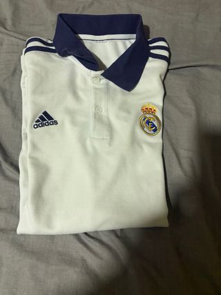 Polo Real Madrid Adidas Blanco Talla M