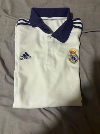 Polo Real Madrid Adidas Blanco Talla M