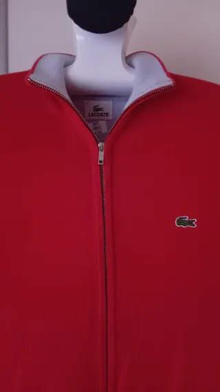 Cárdigan Lacoste Rojo Original