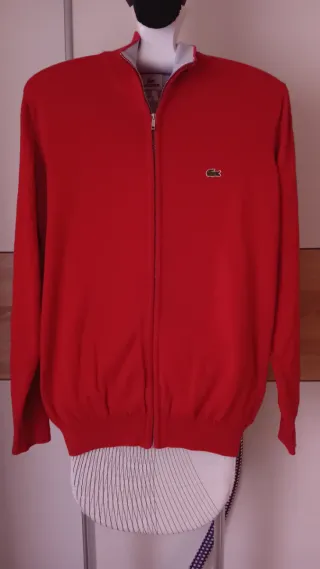Cárdigan Lacoste Rojo Original