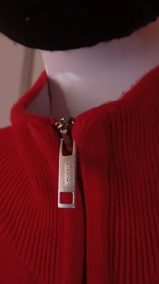 Cárdigan Lacoste Rojo Original