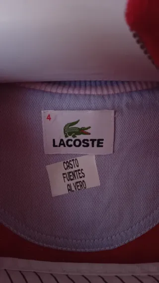 Cárdigan Lacoste Rojo Original