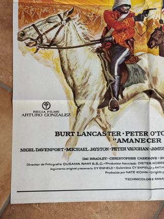 Póster de Amanecer Zulu (Zulu Dawn)