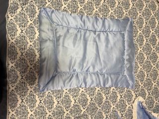 Juego Ropa Cuna Azul Satinado