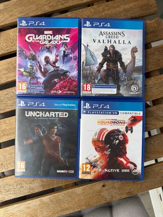 Pack 4 Juegos PS4: Guardians, Assassin's, Uncharte