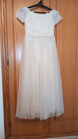 Vestido niña comunión blanco