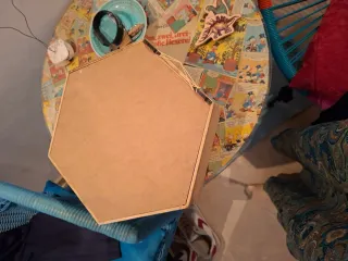 4 Estanterías Hexagonales Madera Natural