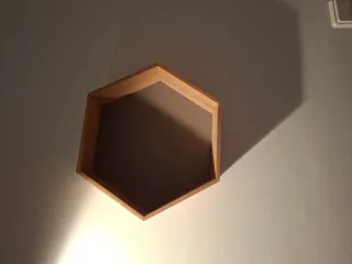 4 Estanterías Hexagonales Madera Natural