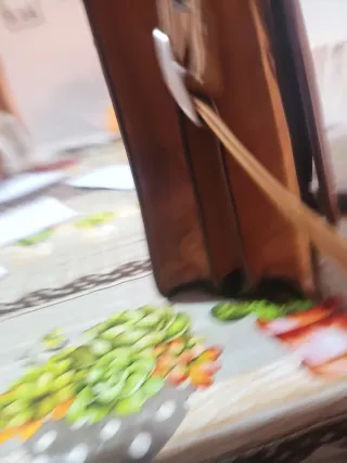 Maletín piel marrón con llave