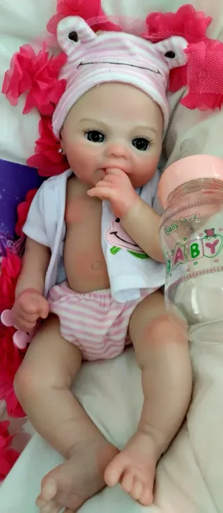 Bebé Reborn Silicona Completa 34cm