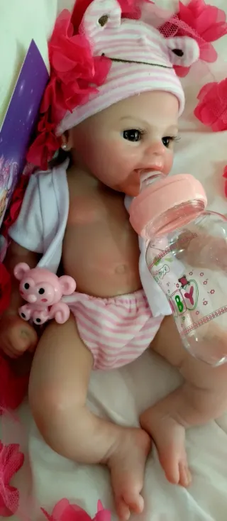 Bebé Reborn Silicona Completa 34cm
