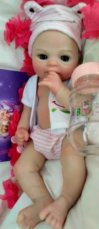 Bebé Reborn Silicona Completa 34cm