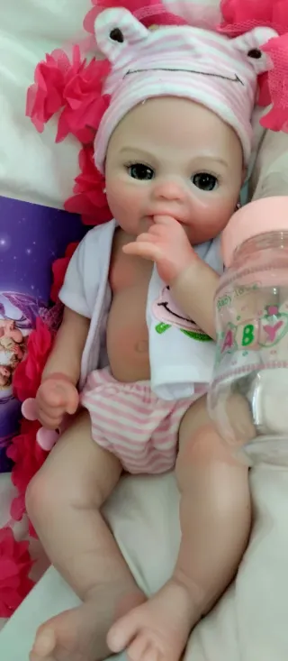 Bebé Reborn Silicona Completa 34cm