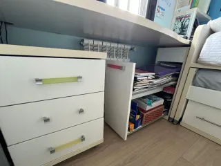 Pack Muebles Juvenil Cama Nido Blanca