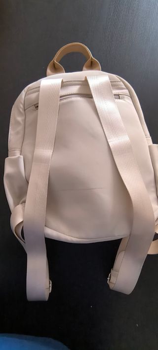 Bolso Mochila Beige con Dibujos